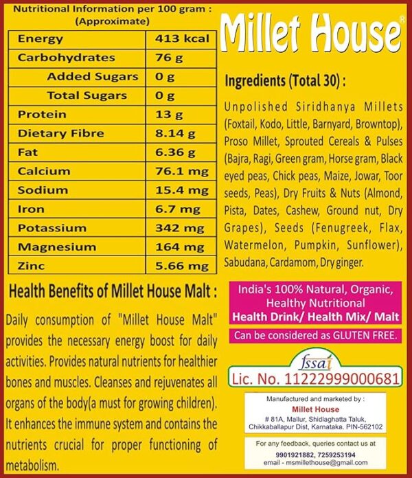 Sprouted Siridhanya Millets Malt - Image 3